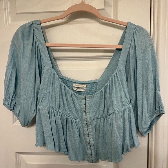 Urban Outfitters Blue Babydoll Blouse